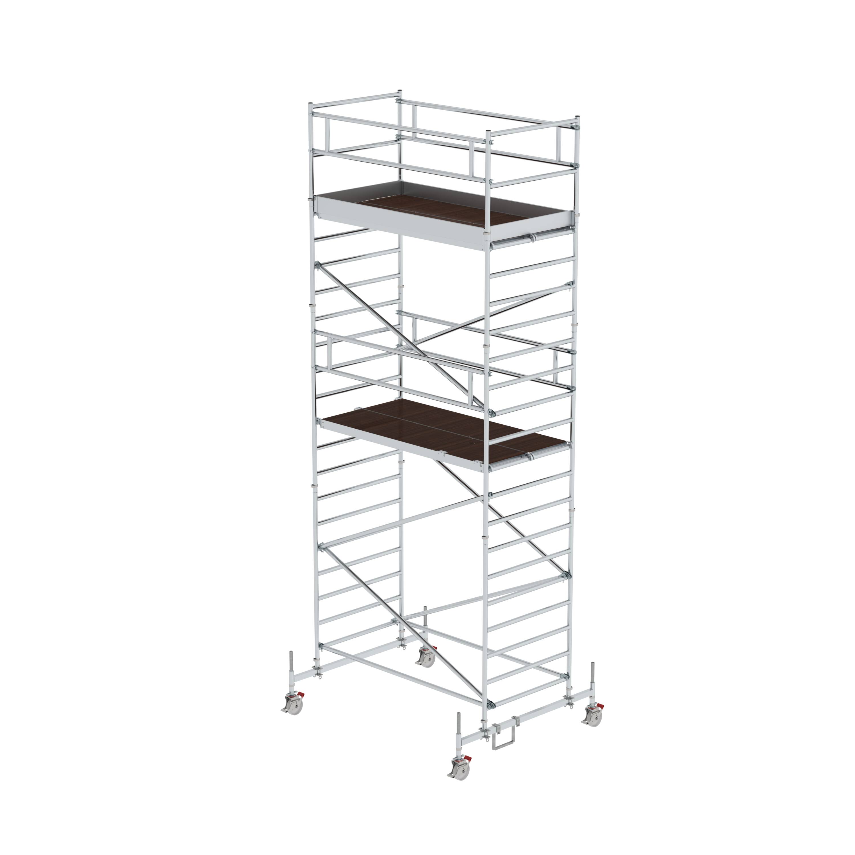 MUNK Rollgerüst 1,35 x 2,45 m mit Fahrbalken & Doppel-Plattform  