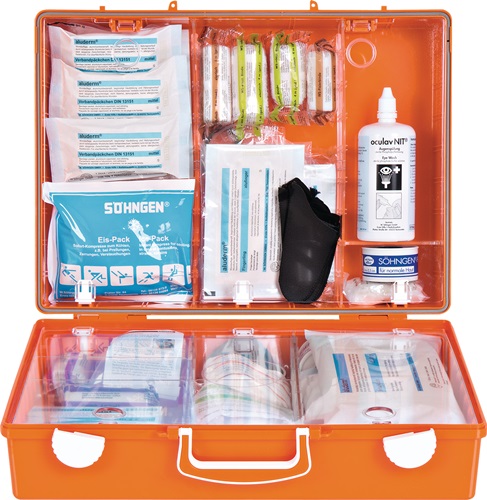 Erste Hilfe Koffer Beruf SPEZIAL Werkstatt B400 x H300 x T150ca.mm orange
