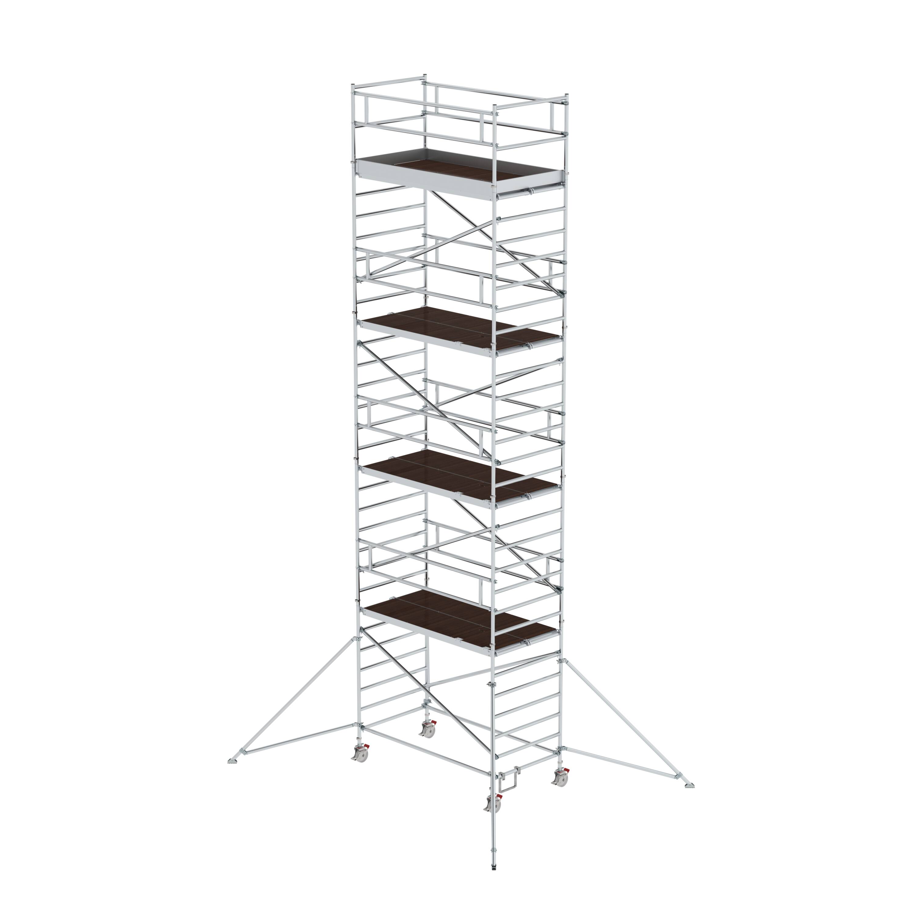 MUNK Rollgerüst 1,35 x 2,45 m mit Ausleger & Doppel-Plattform  