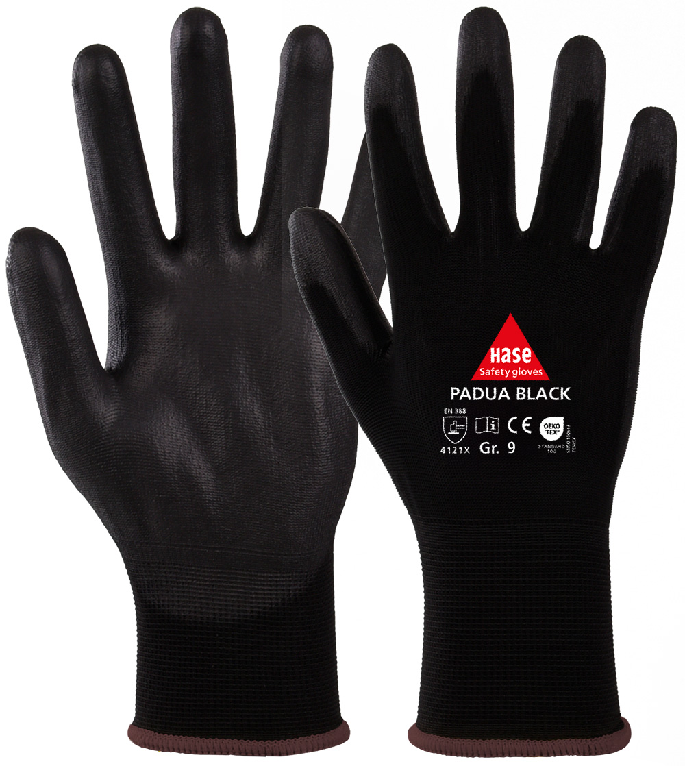 HASE Montagehandschuh "Padua Black" Nr. 508600, VPE: 10 PA