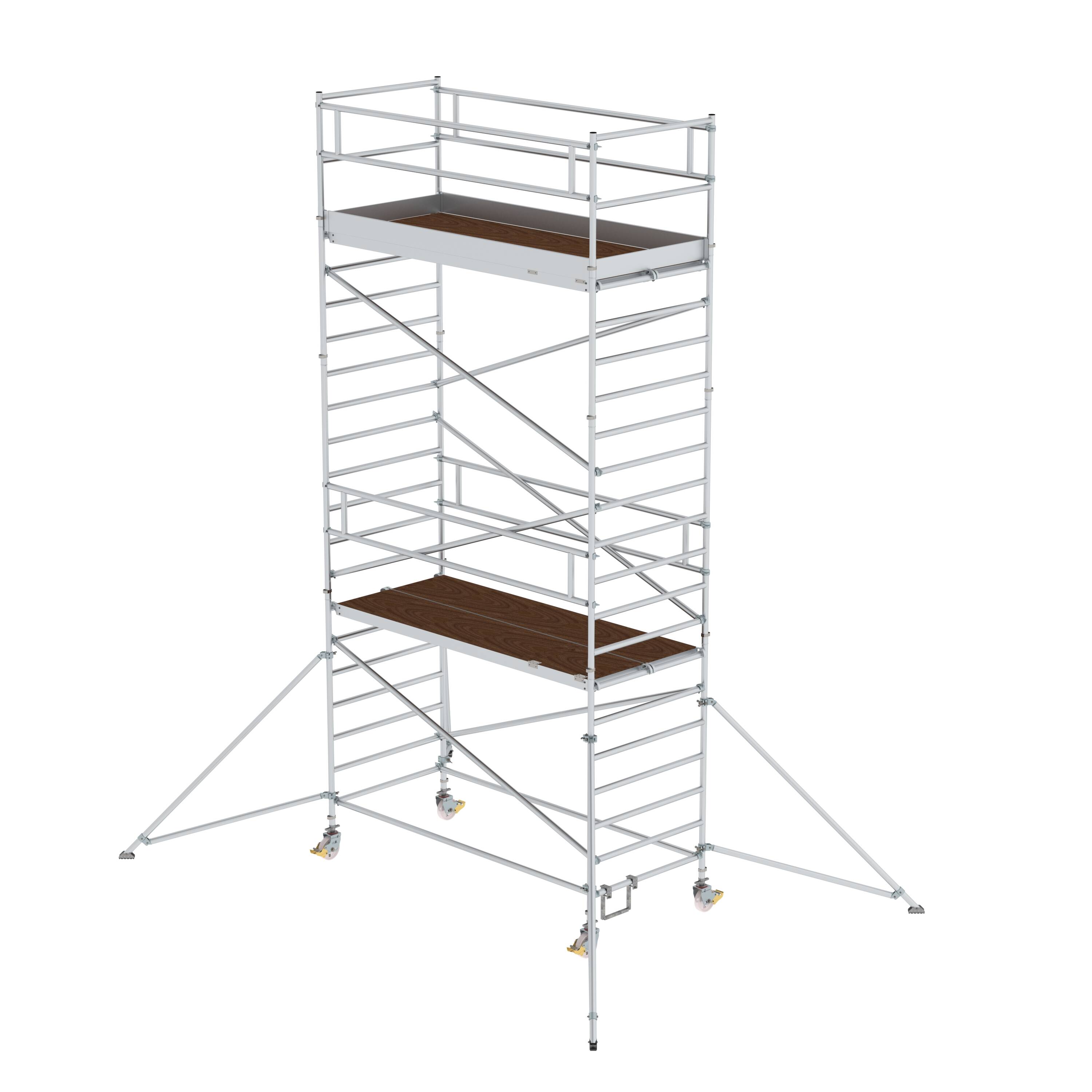 MUNK Rollgerüst 1,35 x 3,0 m mit Ausleger & Doppel-Plattform  