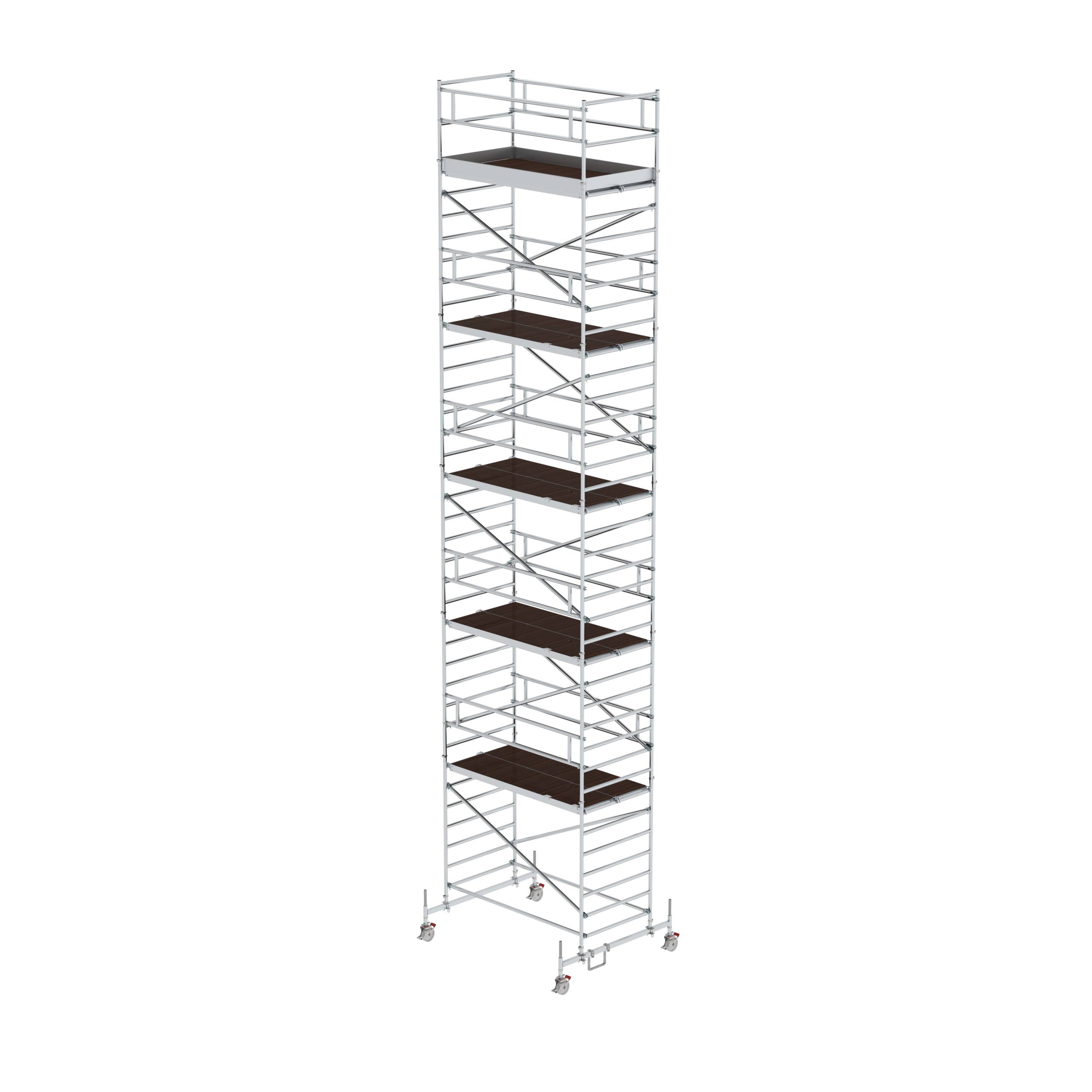 MUNK Rollgerüst 1,35 x 2,45 m mit Fahrbalken & Doppel-Plattform  