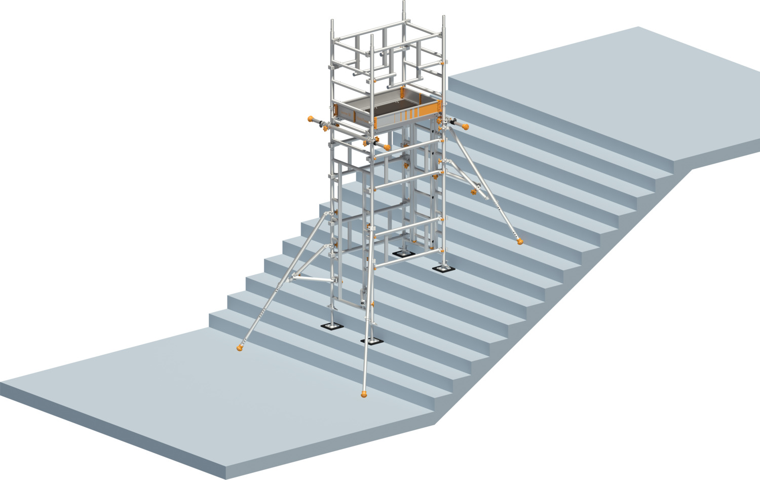 Layher SoloTower P2 SAFETYPLUS mit Treppen-Kit