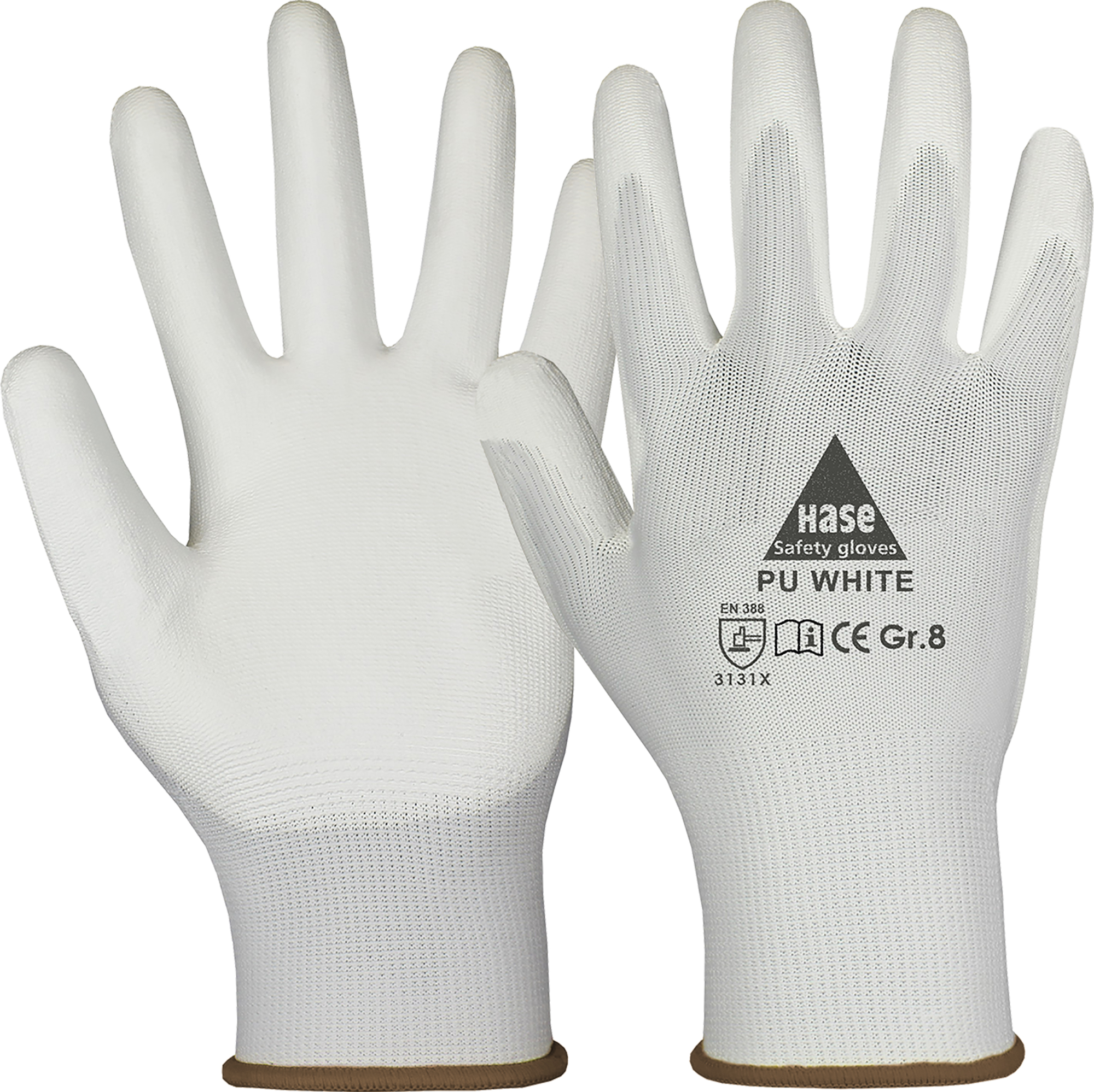 HASE Montagehandschuh "PU White" Nr. 509520, VPE: 10 PA