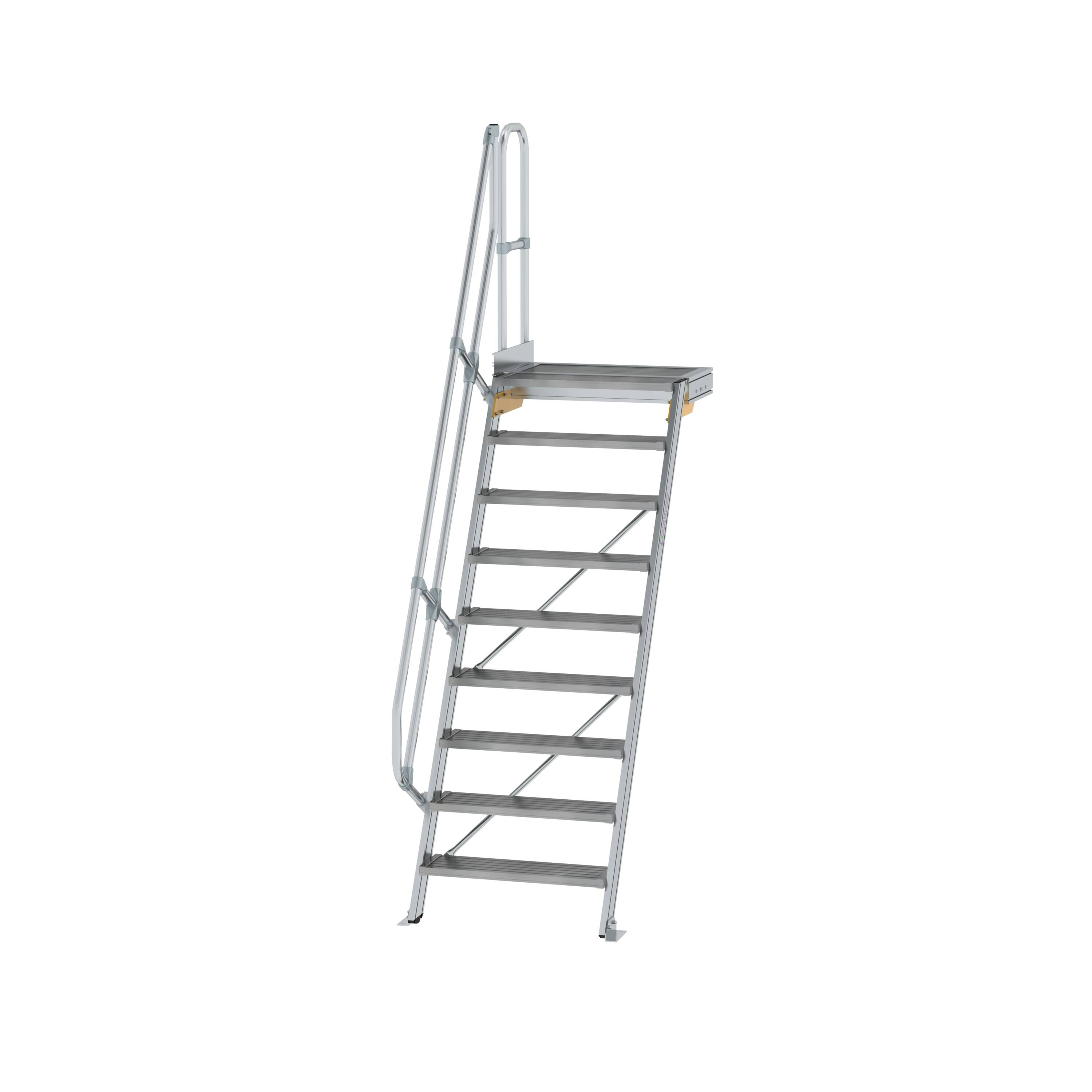 MUNK Treppe mit Plattform 60° Stufenbreite 800 mm  