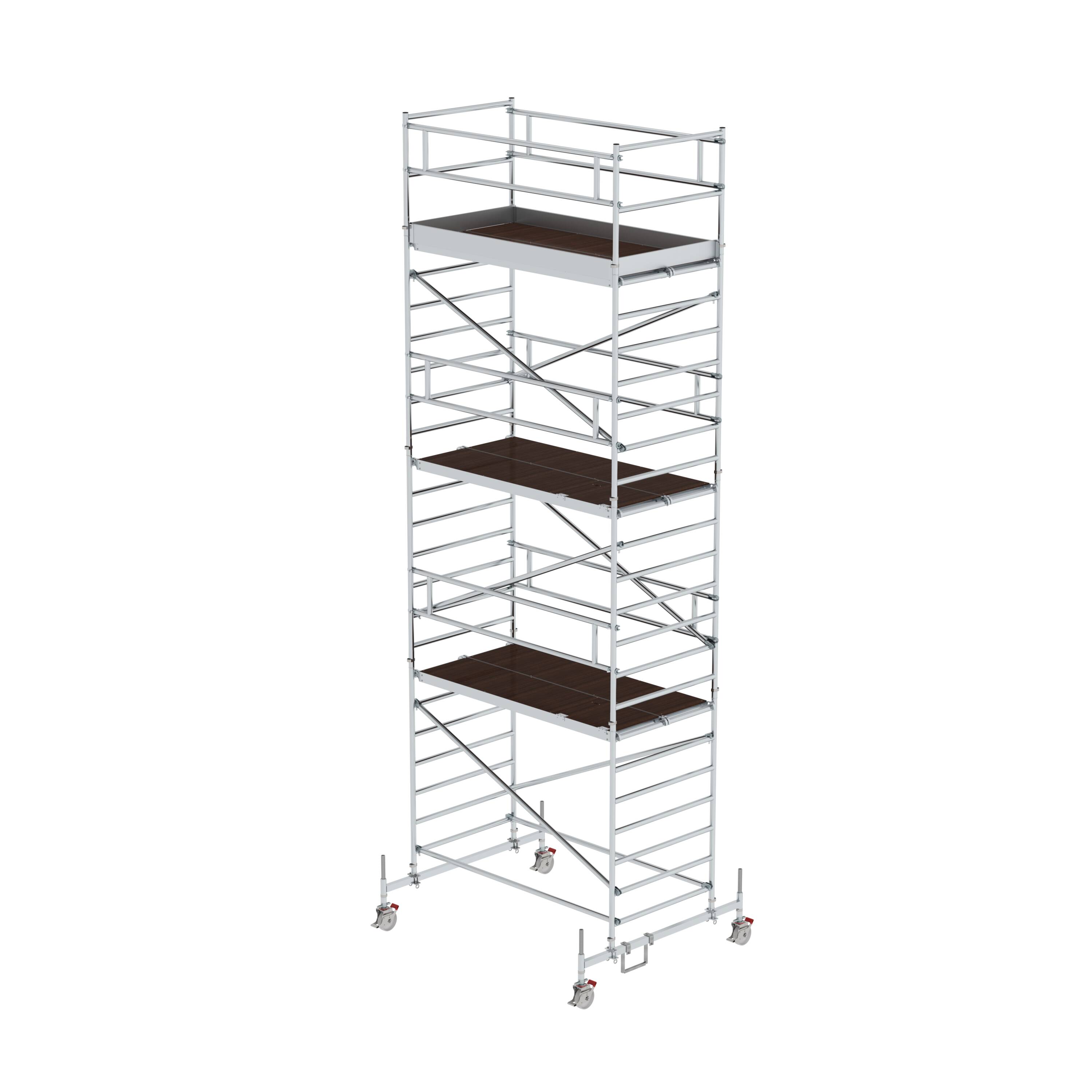 MUNK Rollgerüst 1,35 x 2,45 m mit Fahrbalken & Doppel-Plattform  