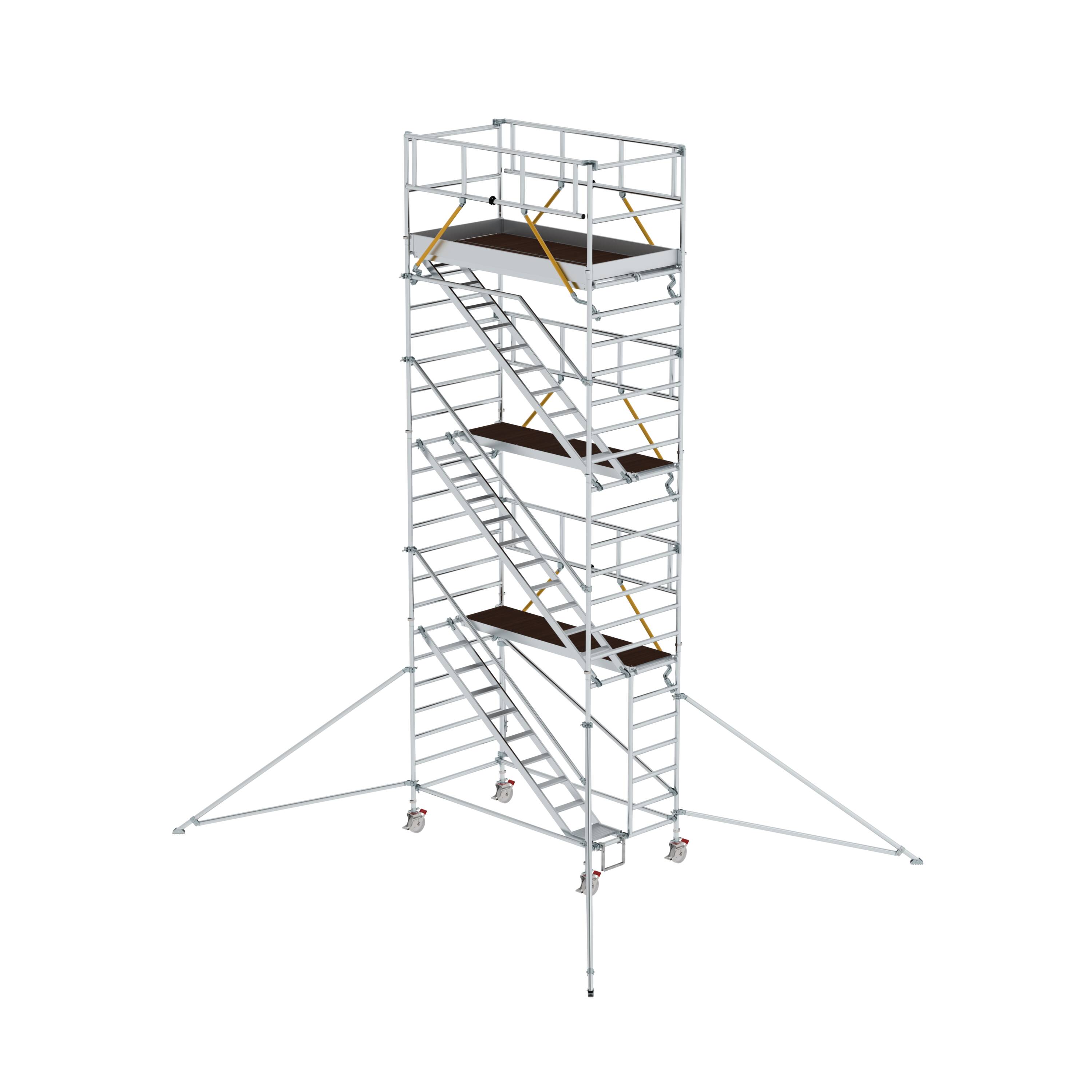 MUNK Rollgerüst SG 1,35 x 2,45 m mit Schrägaufstiegen & Ausleger  