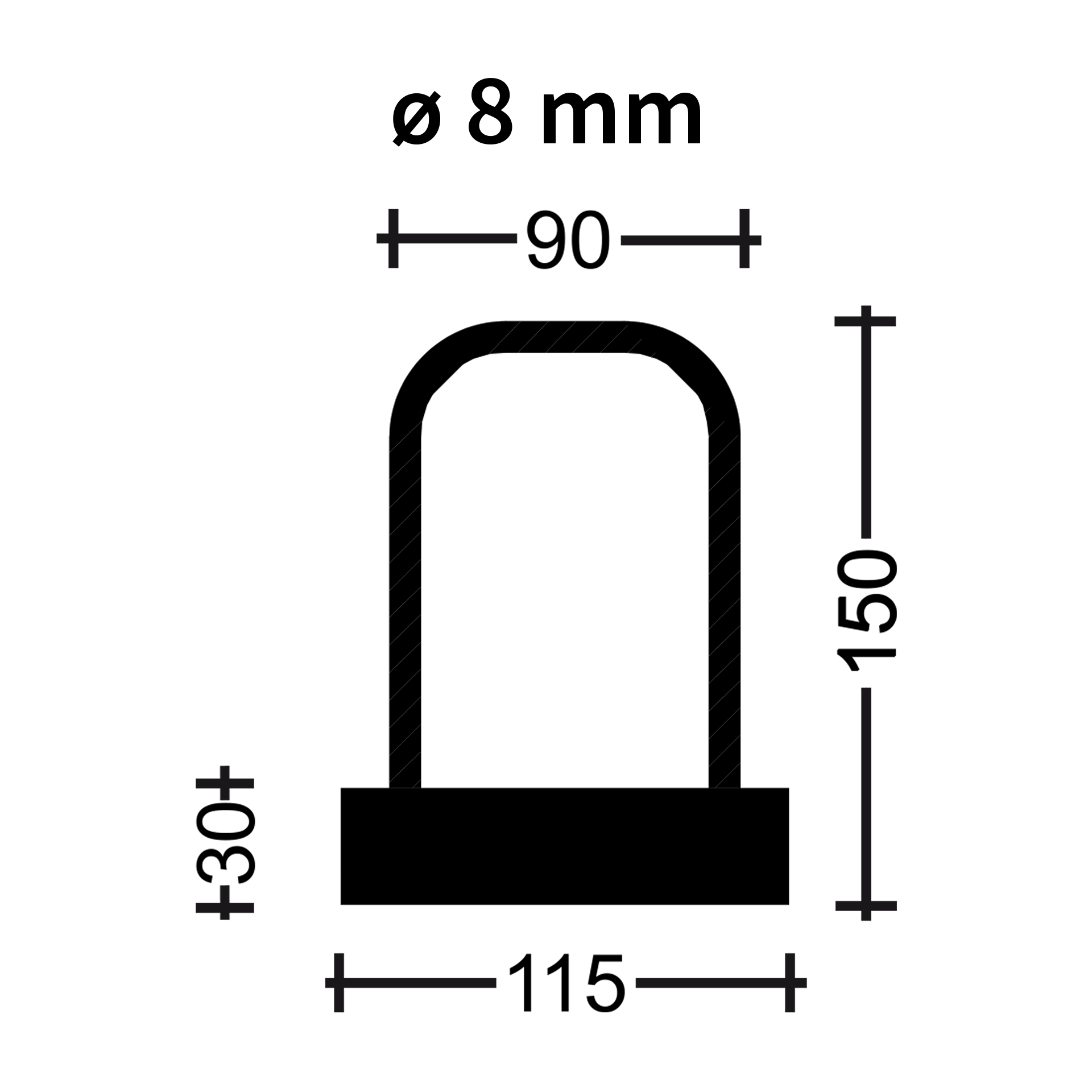 NEVOGA PLEXUS AbZ Rückbiegeansch. Boxbreite= 11,5cm, 8/10, Typ"B"