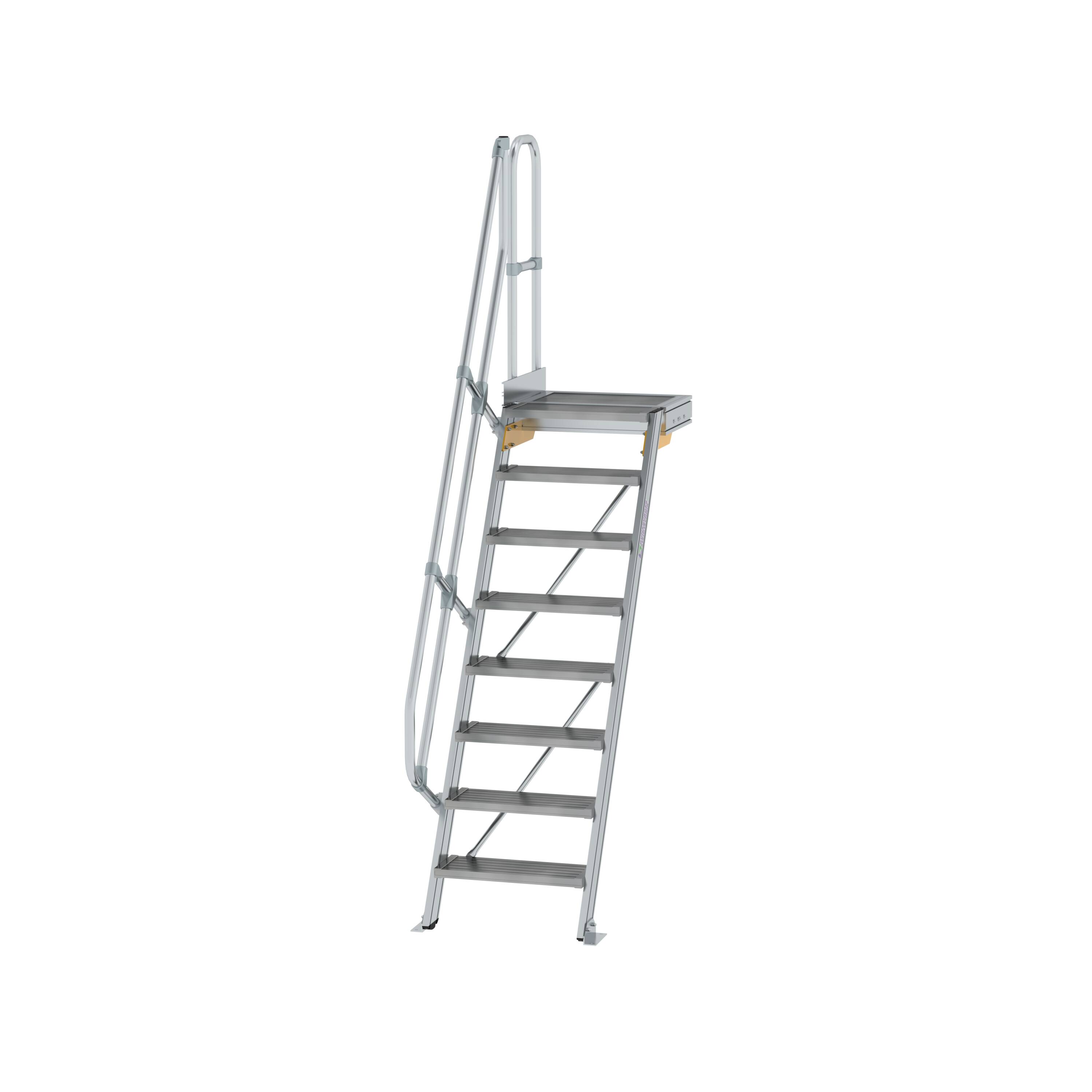 MUNK Treppe mit Plattform 60° Stufenbreite 600 mm  