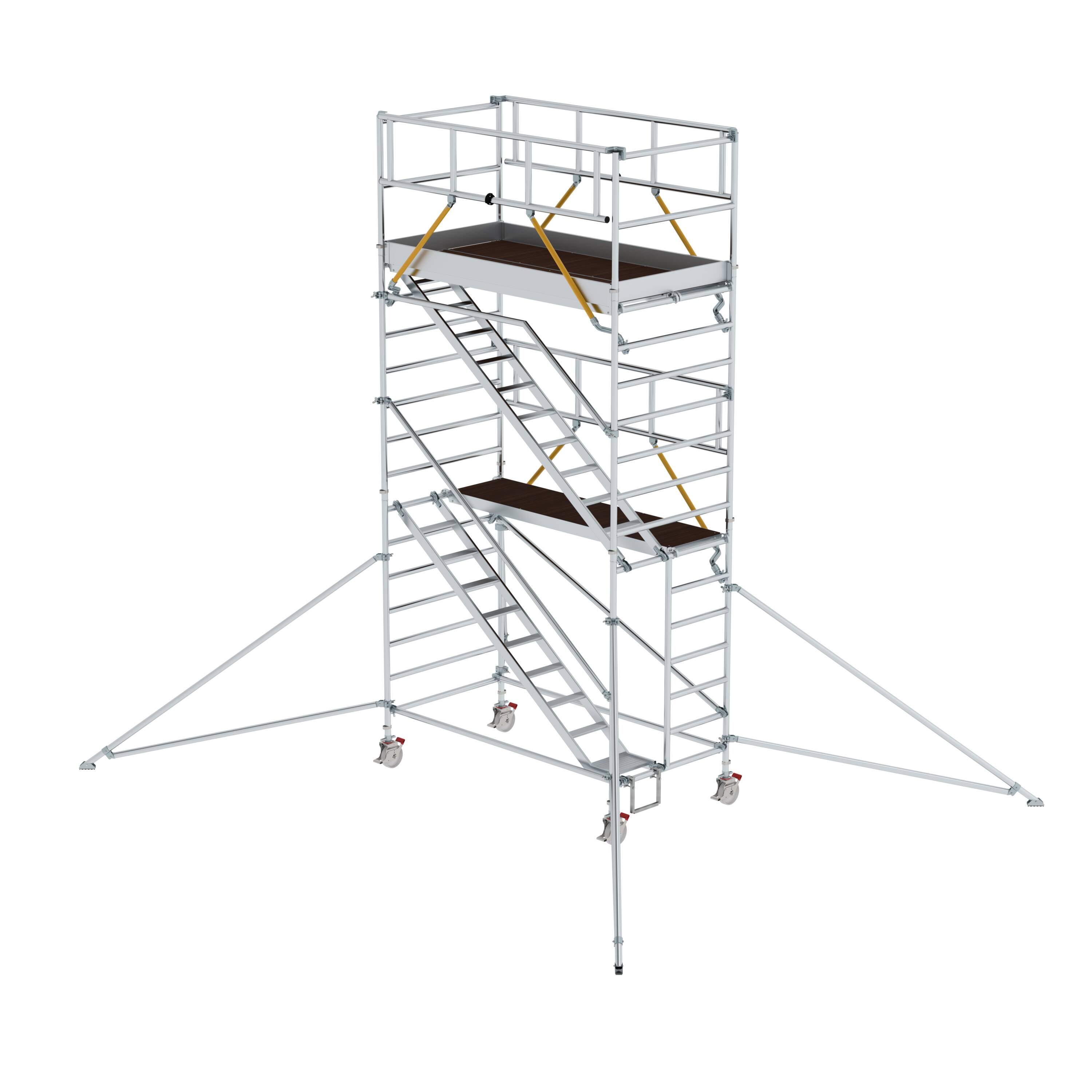 MUNK Rollgerüst SG 1,35 x 2,45 m mit Schrägaufstiegen & Ausleger  