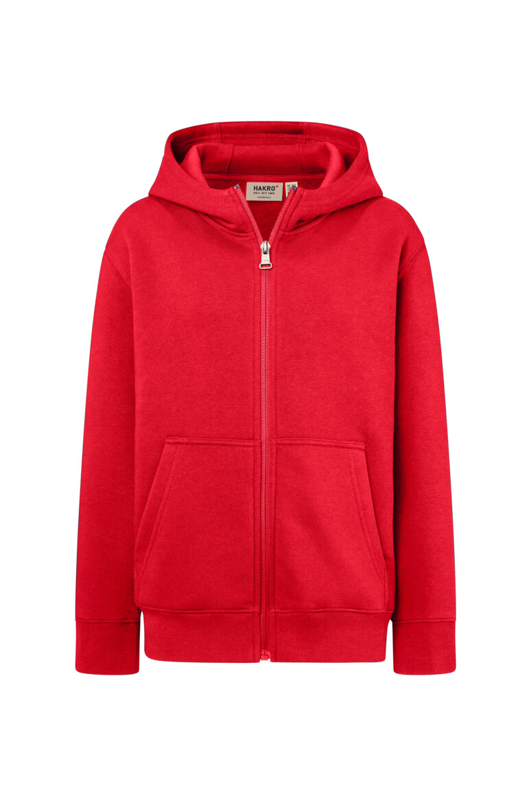 HAKRO Kinder Kapuzen-Sweatjacke Bio-Baumwolle No. 565