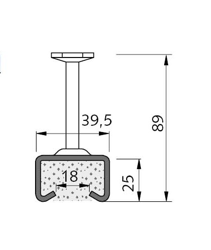 Halfen Ankerschiene feuerverzinkt CE HTA-CE 40/25-FV-3030mm-KF