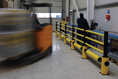 Endpfosten H.1200mm für Verkehrsbarriere Plus