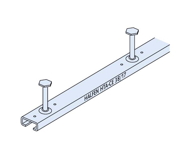 Halfen Ankerschiene Edelstahl CE HTA-CE 38/17-A4-100mm-KF-Ank.A4
