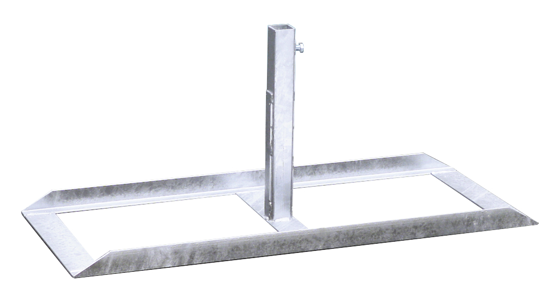 Fußplattenträger, einfache Ausführung, verzinkt  