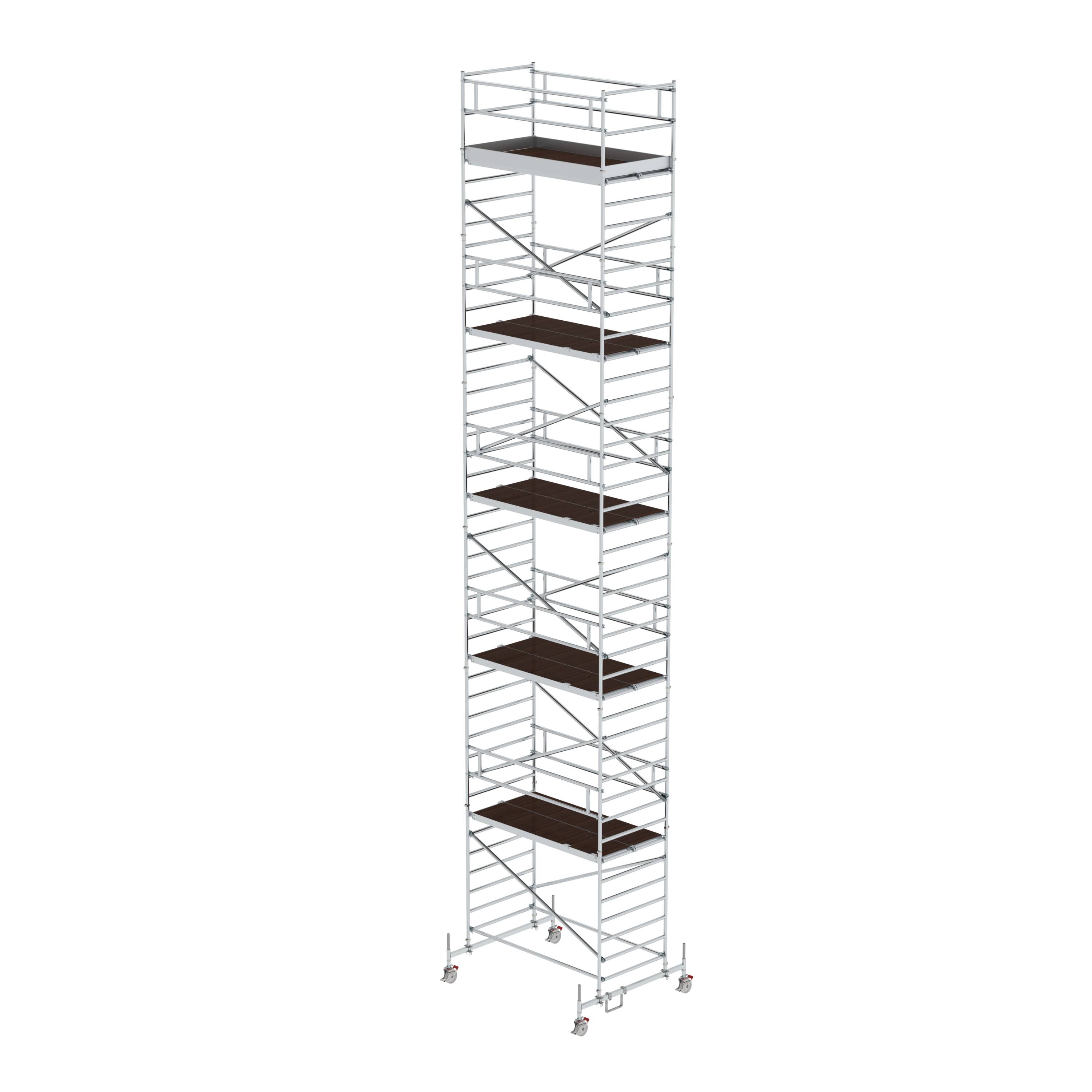 MUNK Rollgerüst 1,35 x 2,45 m mit Fahrbalken & Doppel-Plattform  